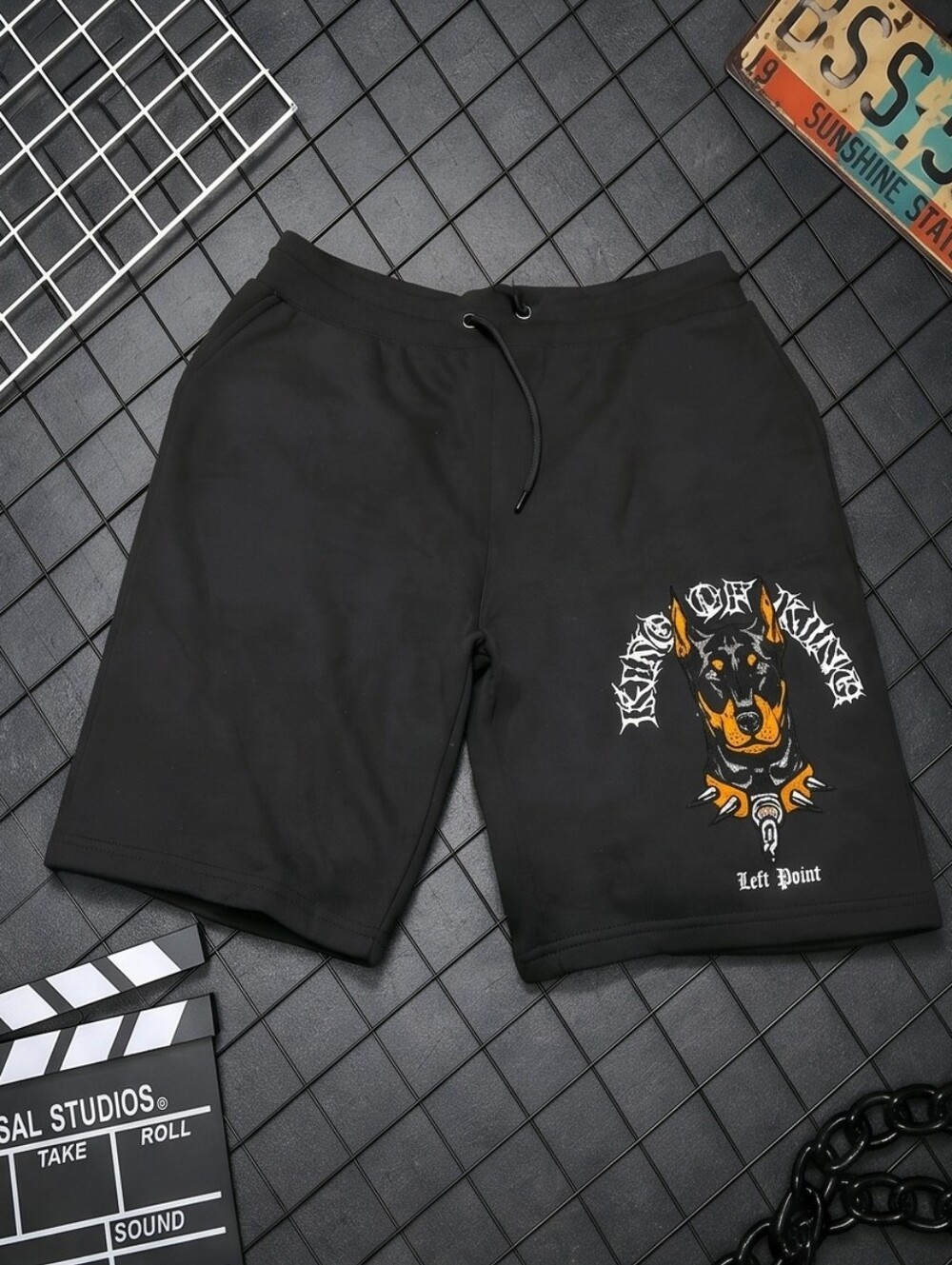 NWT Black LEFTPOINT gym Shorts SIZE LARGE